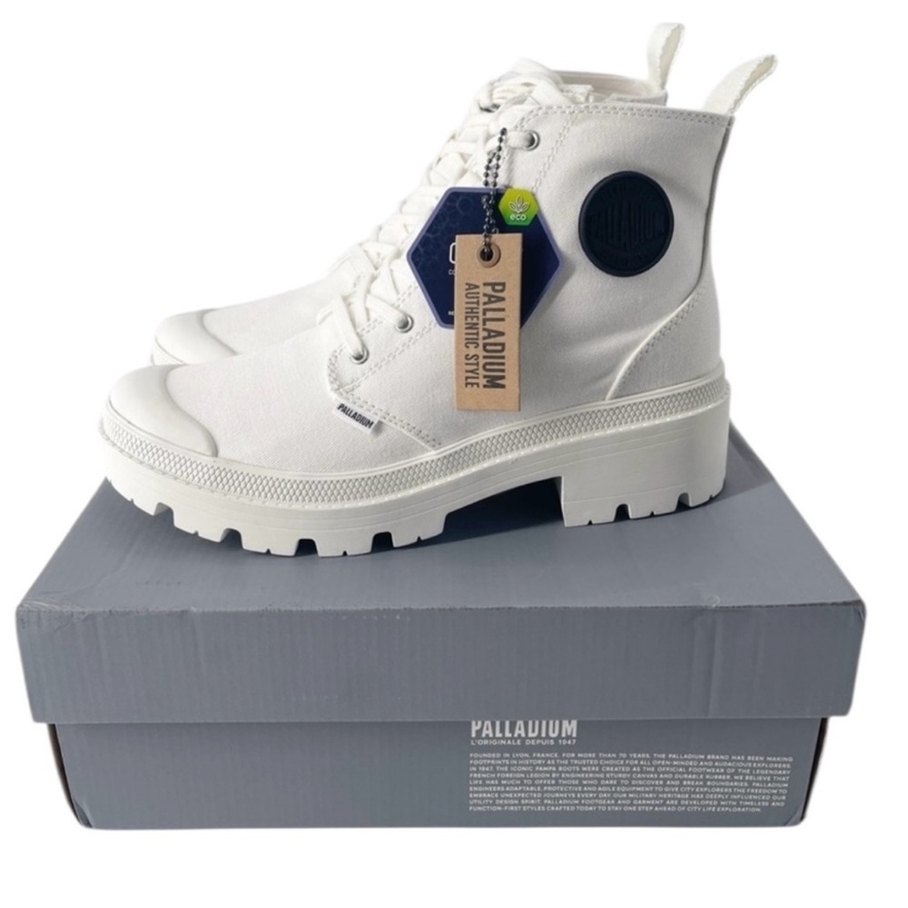 Palladium White High-Top Boots NIB size 6